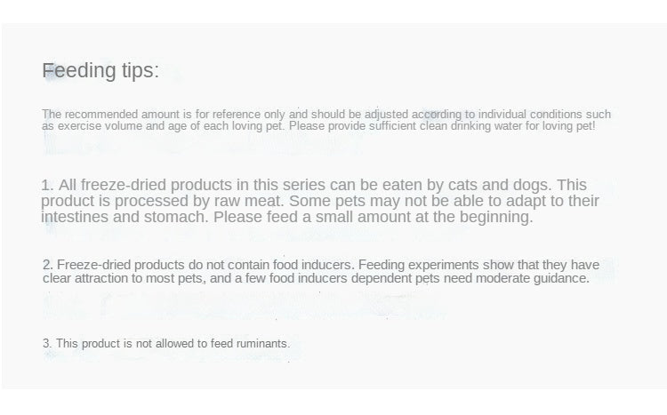 Pet freeze-dried cat snacks freeze-dried chicken duck chicken breast freeze-dried bucket