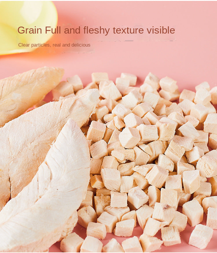 Pet freeze-dried cat snacks freeze-dried chicken duck chicken breast freeze-dried bucket