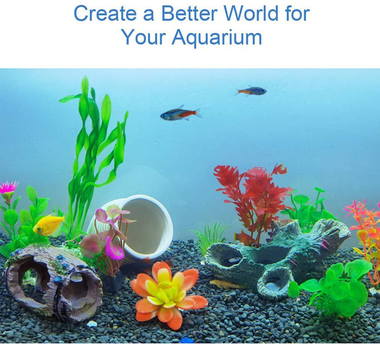 Aquarium Baril Artificiel Grotte Résine Ornements Décorations Paysage Accessoires Pour Aquarium Décoration Fond
