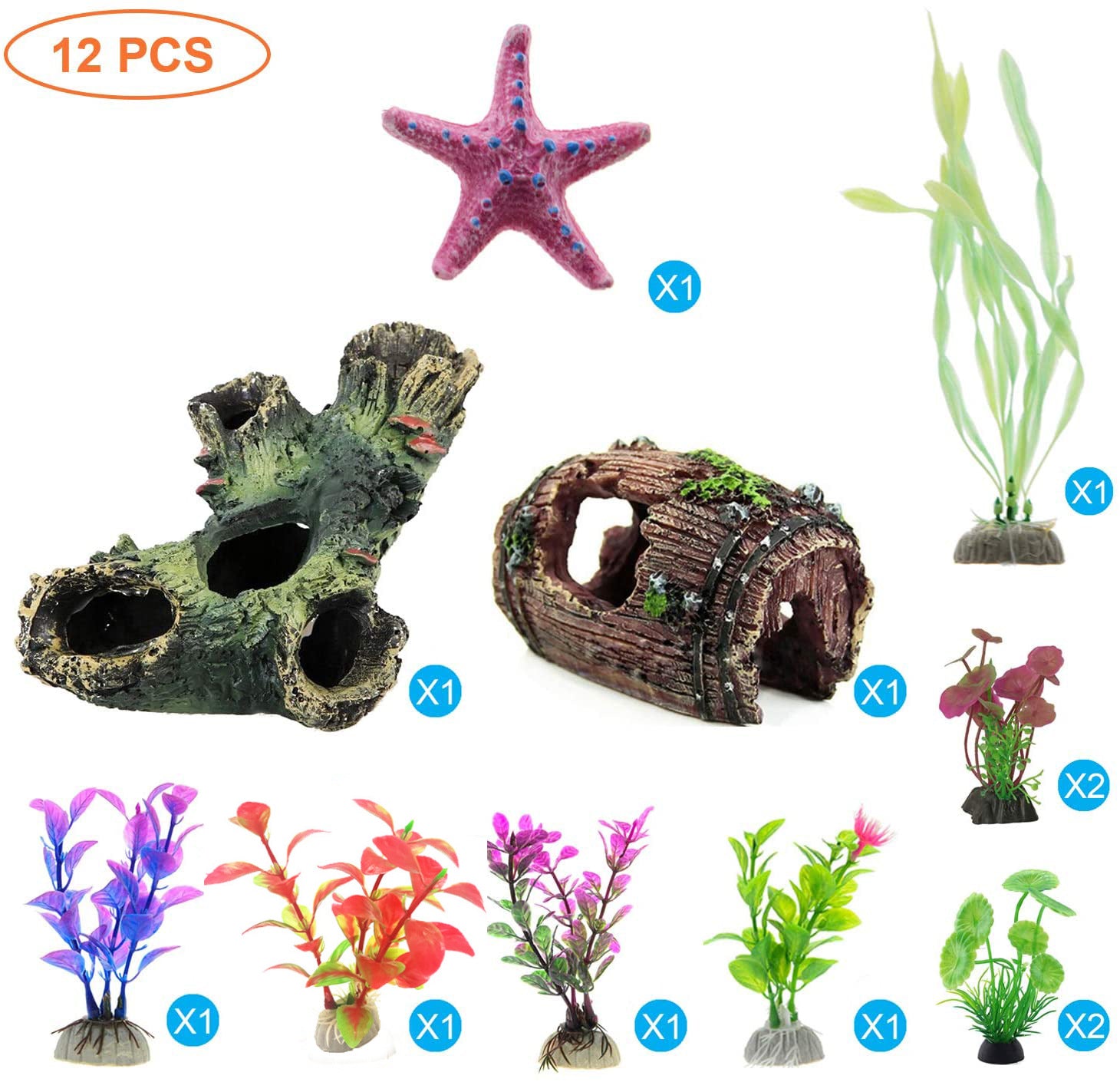 Aquarium Baril Artificiel Grotte Résine Ornements Décorations Paysage Accessoires Pour Aquarium Décoration Fond