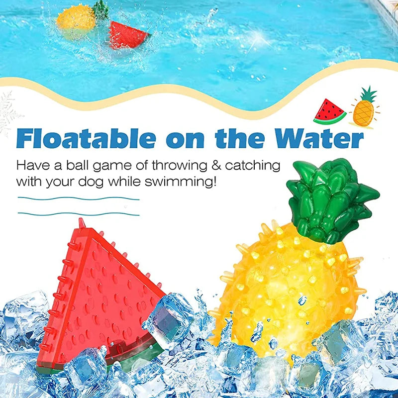 Jouet de mastication réfrigérant pour animaux de compagnie – Jouet réutilisable pour chien et chat, dentition, été, pastèque, ananas, citron, durable, glace, fruits congelés en forme de jouets