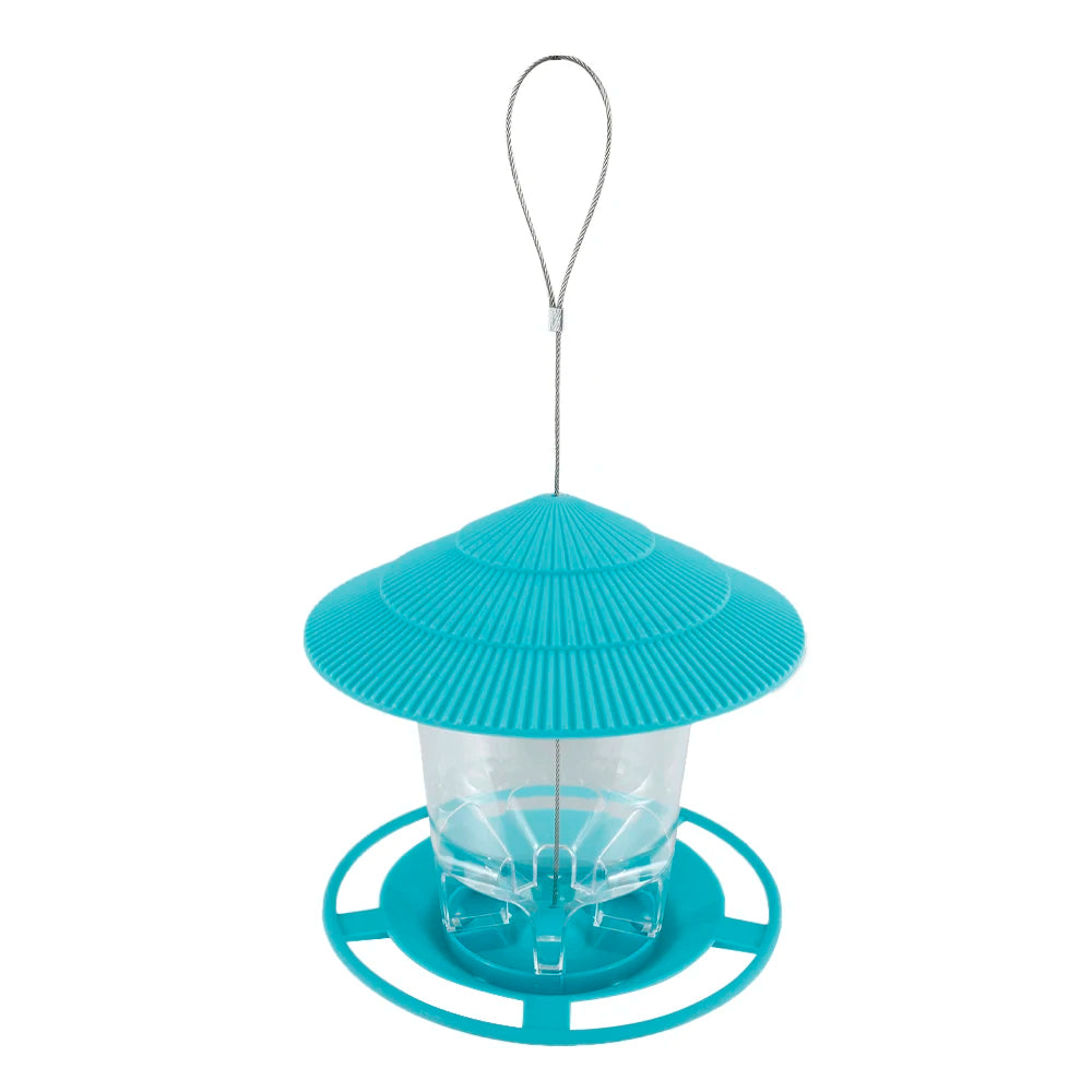Mangeoire à oiseaux automatique, outil d'alimentation au pied, mangeoire à oiseaux extérieure suspendue, distributeur d'écrous à trous multiples, récipient alimentaire