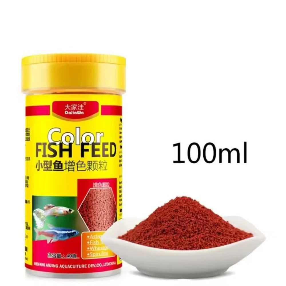 Nourriture en granules de spiruline pour poissons tropicaux de 100 ml, nutrition pour poissons d'aquarium, rehausse les couleurs, fournitures d'alimentation