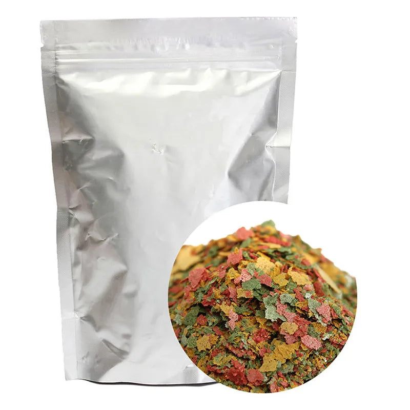 طعام السمك الزخرفي شرائح رقيقة، طعام أسماك استوائية، طعام أسماك ملونة، طعام سمك الملائكة قوس قزح، ملحقات أحواض السمك