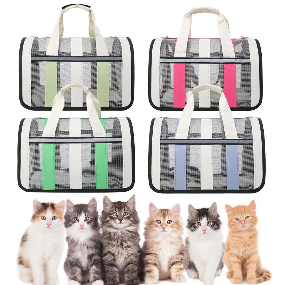 Nouveau Sac de sortie respirant pour Chat et Chien, Sac de transport d'été en bandoulière, Portable, Pliable, pour Chiens de petite et moyenne taille