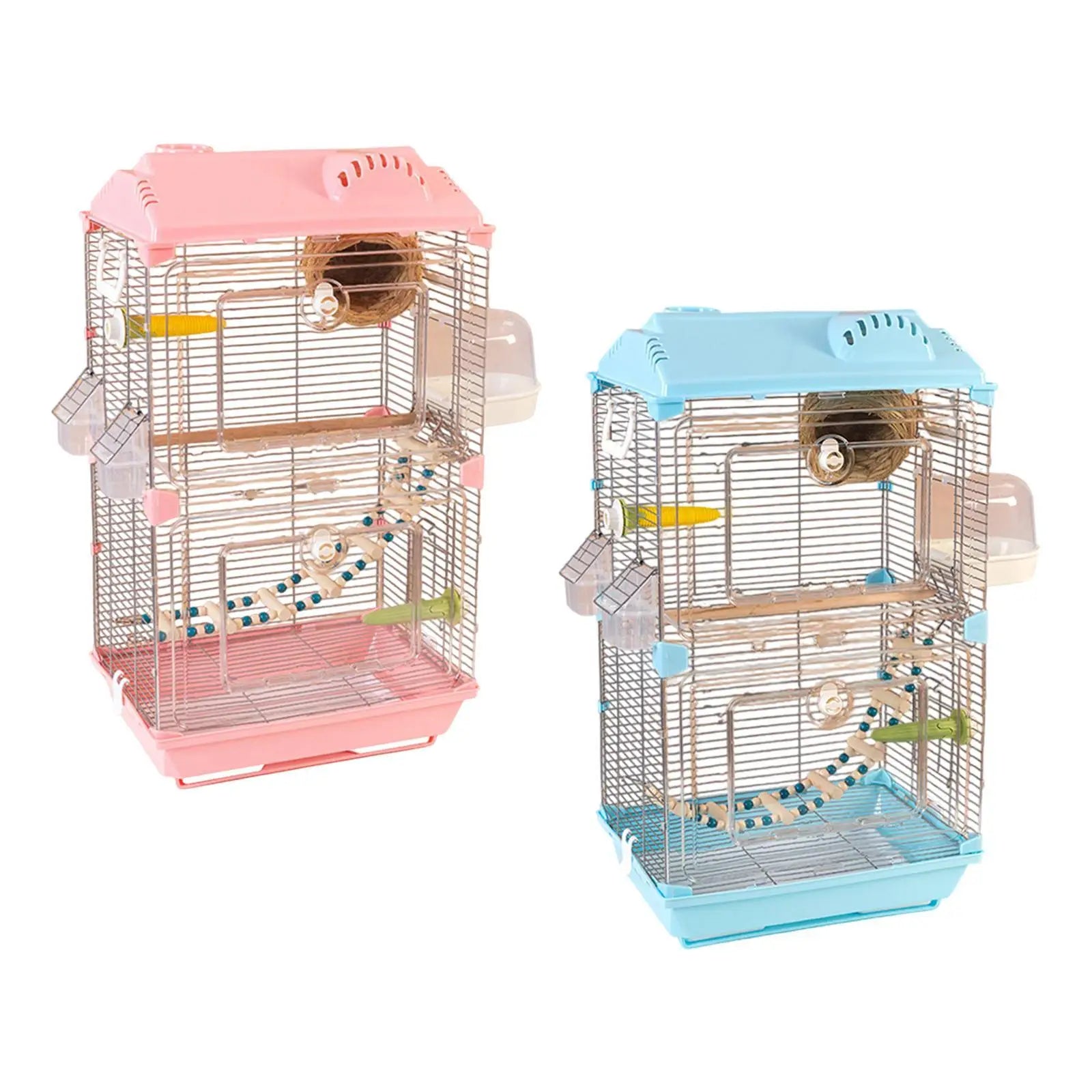 Bird Cage Loro Cage Cage Decoration of Transparent Acrylic Pájaro Double Layer for Láscecas Loros