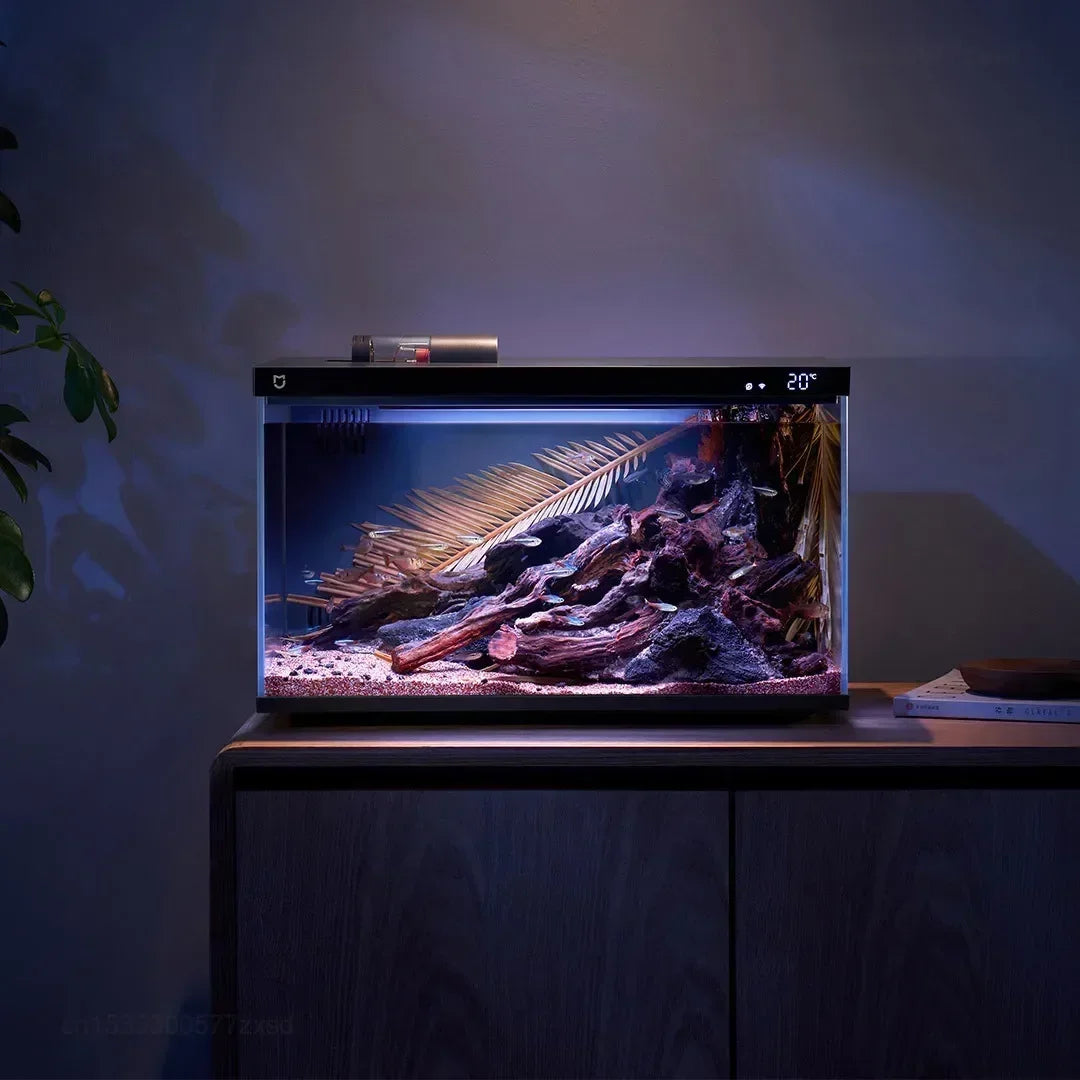 Aquarium intelligent Mijia MYG100, application Mijia, alimentation à distance, système d'éclairage intelligent, éclairage d'aquarium