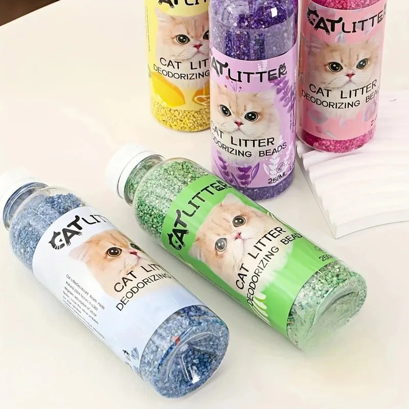Cat Litter Deodorizing Beads Bottle - Odor Eliminator for Comfortable Home Smell Freshener for Cat Litter Box