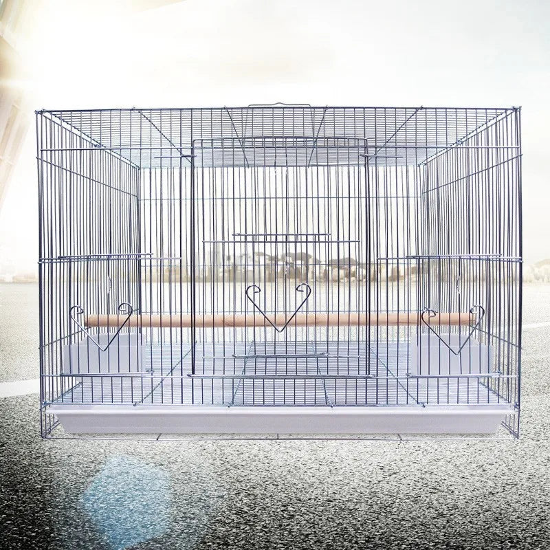 Grande cage à oiseaux Perroquet Grand en fer forgé Cage à oiseaux d'extérieur Canari Grande cage d'élevage