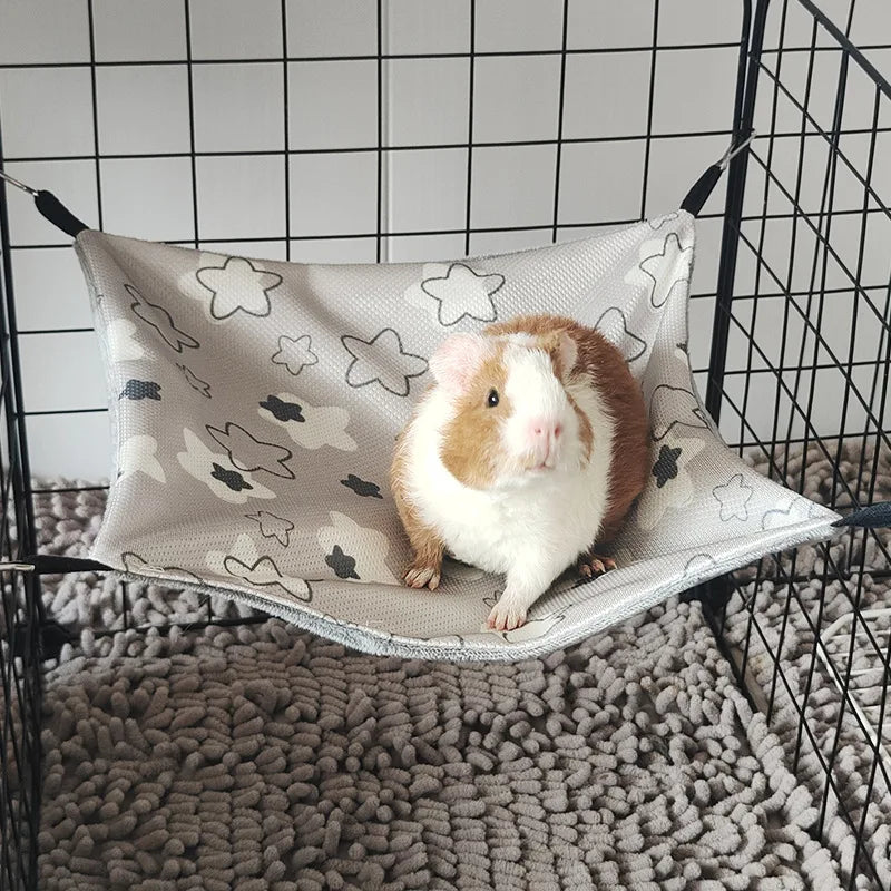 Hamac suspendu rafraîchissant d'été pour hamster – Lit en rotin pour chinchillas, phalangers volants, écureuils, furets, petits animaux de compagnie