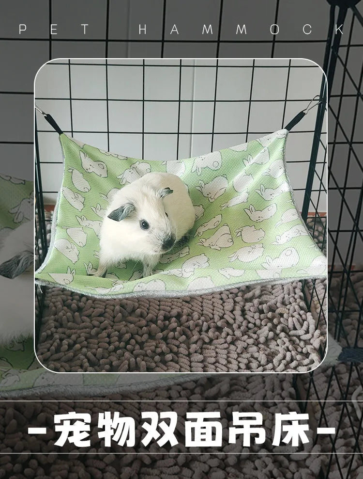 Hamac suspendu rafraîchissant d'été pour hamster – Lit en rotin pour chinchillas, phalangers volants, écureuils, furets, petits animaux de compagnie
