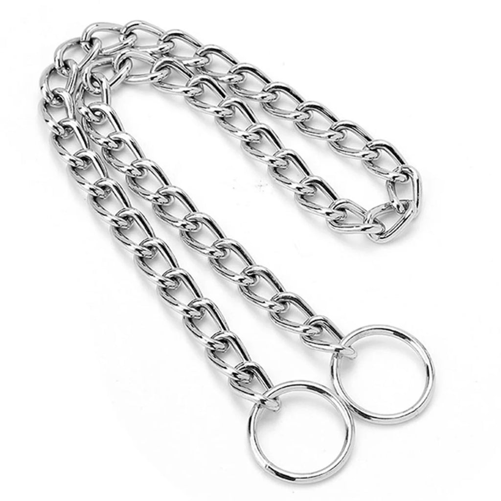 Collier étrangleur pour chien Pet P Snake Chain Collier étrangleur pour chien en acier inoxydable Collier de dressage réglable pour bouledogue