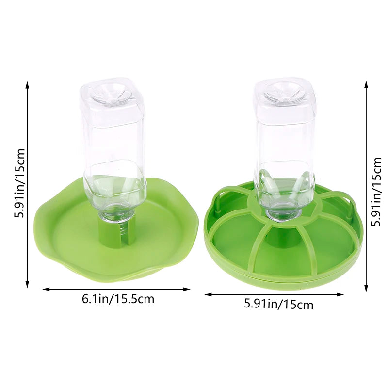 شارب مياه للزواحف موزع طعام وعاء للسحلية والبرص وعاء دائري لماء السلاحف زجاجة شرب مغذيات الزواحف