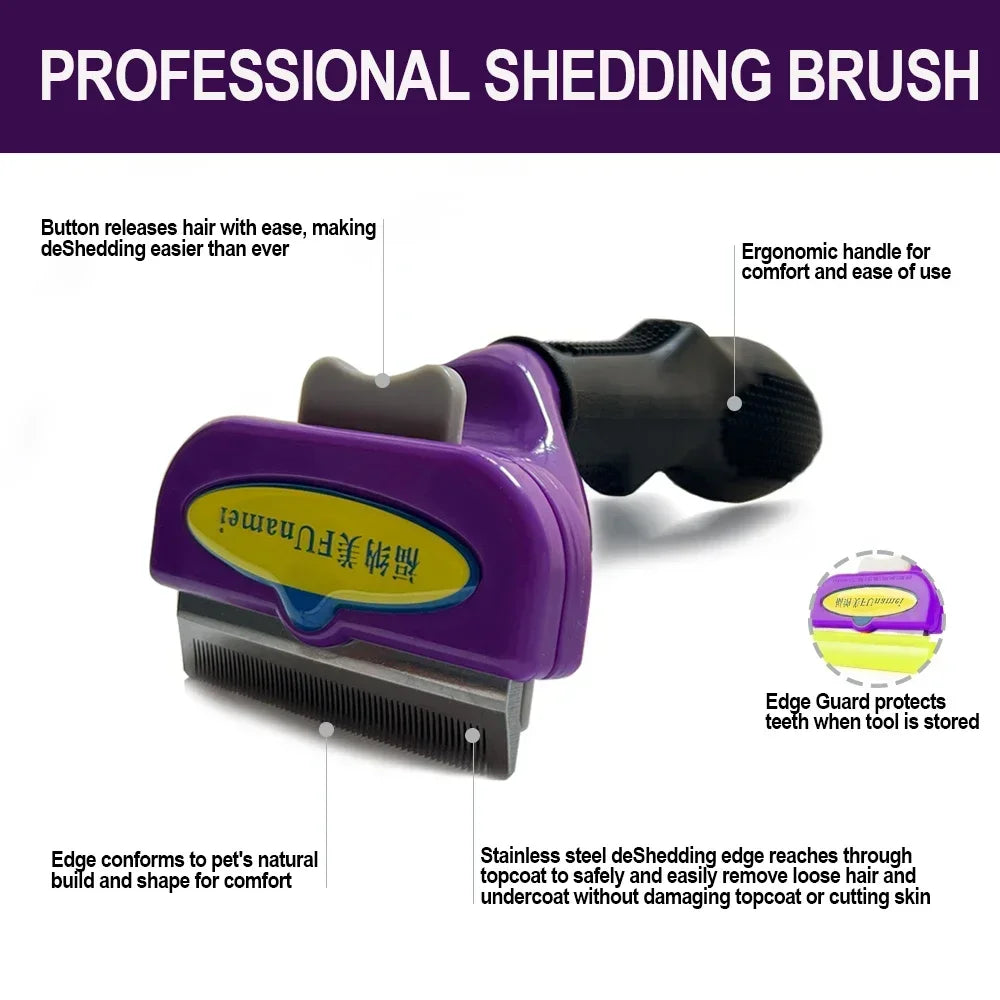 Brosse à poils pour chiens et chats, peigne pour chien, brosse d'épilation pour animaux, peigne de toilettage pour chat, épilateur pour chien, accessoires pour chien, peignes de massage pour chien