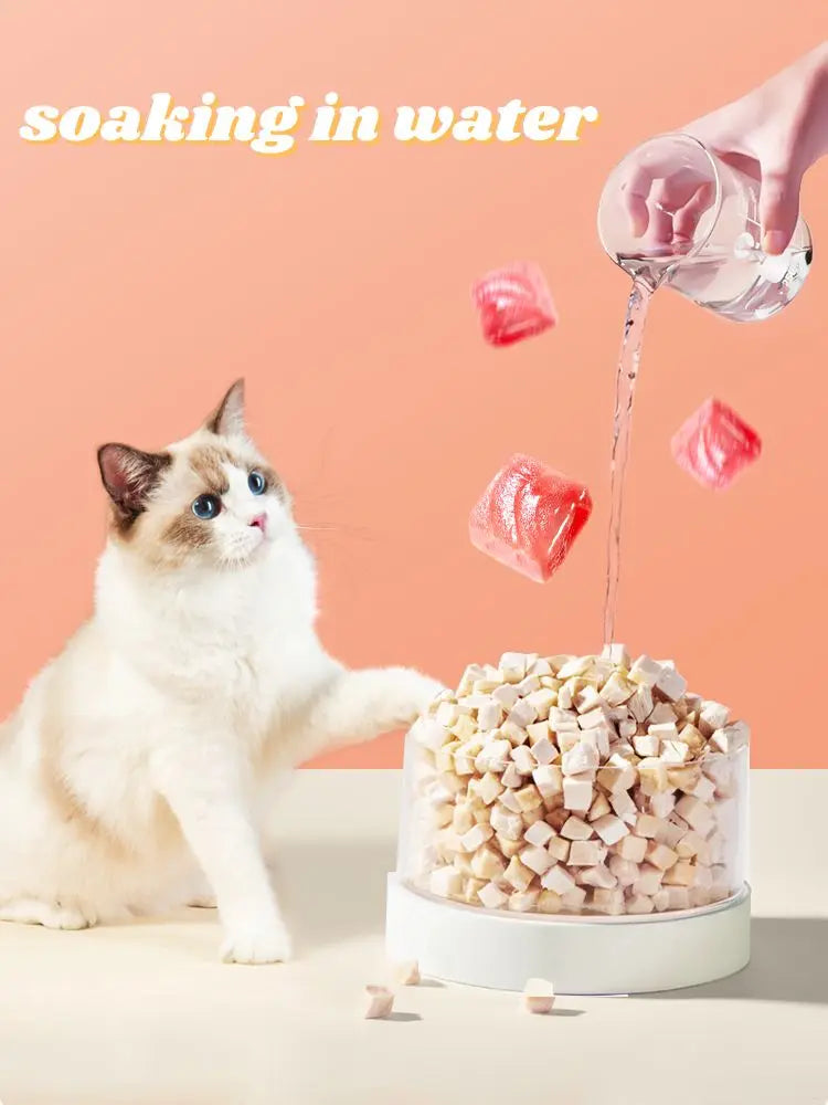 Granulés de poulet lyophilisés Seau de 500g Friandises pour animaux de compagnie lyophilisées Prix de gros d'usine pour chats 0 Ajouté Aliment pour animaux de compagnie riche en protéines