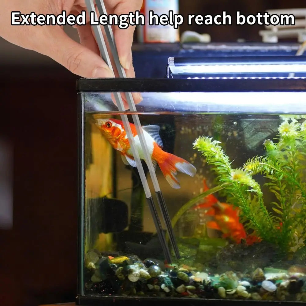 Nouvelles pinces d'alimentation pour aquarium de 27 cm en acier inoxydable, outils de clip pour aquarium, pinces d'alimentation pour reptiles, antidérapantes en caoutchouc