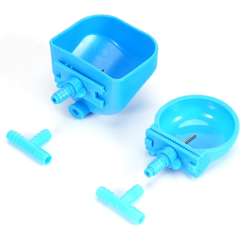 4 Pcs Abreuvoir automatique pour lapin en acier inoxydable / plastique Abreuvoir pour poulet et canard de ferme Facile à installer Abreuvoirs pour animaux