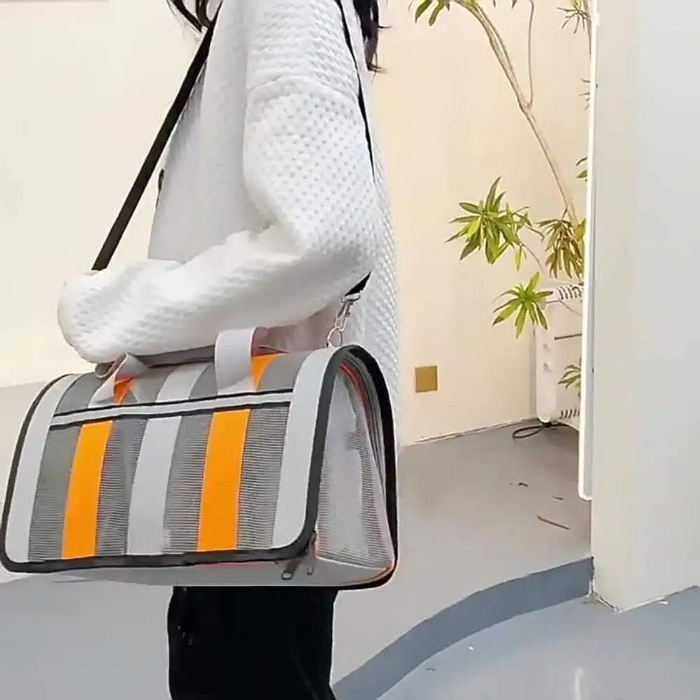Nouveau Sac de sortie respirant pour Chat et Chien, Sac de transport d'été en bandoulière, Portable, Pliable, pour Chiens de petite et moyenne taille