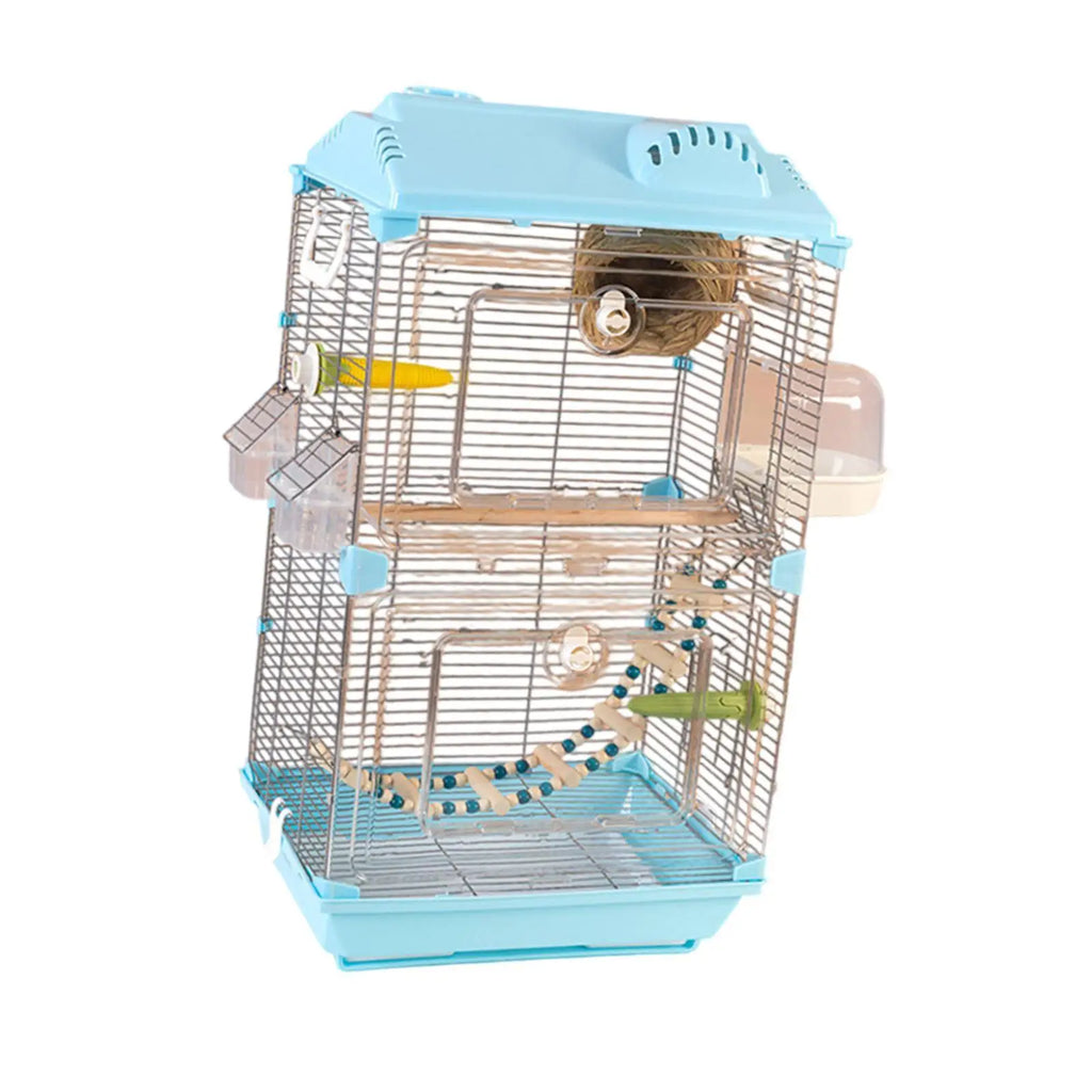 Bird Cage Loro Cage Cage Decoration of Transparent Acrylic Pájaro Double Layer for Láscecas Loros