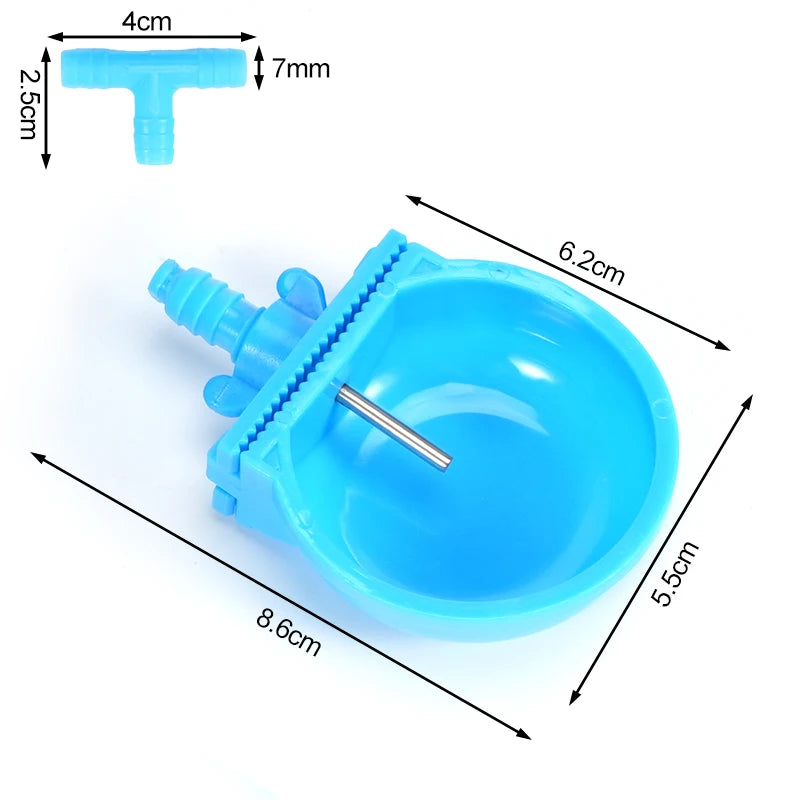 4 Pcs Abreuvoir automatique pour lapin en acier inoxydable / plastique Abreuvoir pour poulet et canard de ferme Facile à installer Abreuvoirs pour animaux