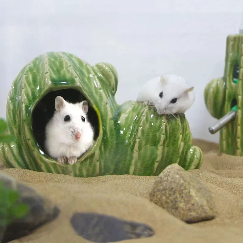 Hamster house for rats small pet items ceramic cactus cage for hedgehog hamster cage for a rabbit pet products chinchilla