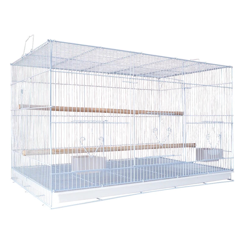 Grande cage à oiseaux Perroquet Grand en fer forgé Cage à oiseaux d'extérieur Canari Grande cage d'élevage