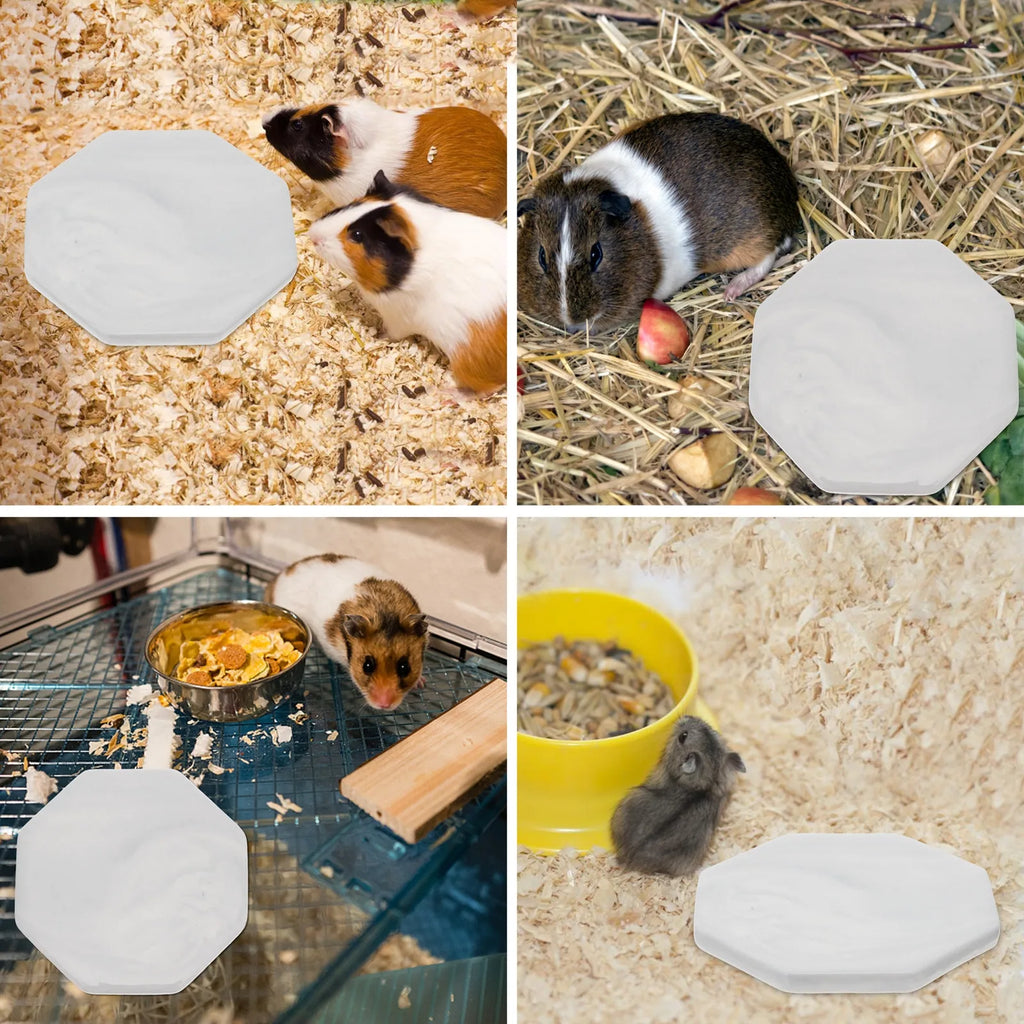 Hamster Cooling Octagonal Ceramic Board Pet Summer Sleeping Mat Small Animals Cold Plate Cooling Pad Heat Dissipation Pet Supply