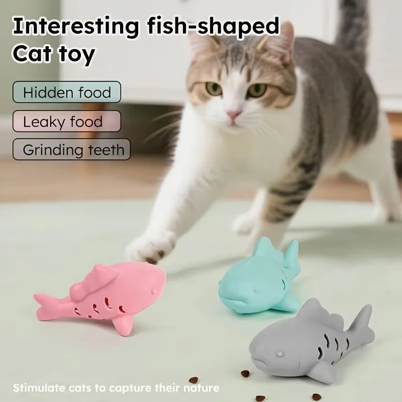 1 jouet interactif pour chat et chien en silicone durable et résistant aux morsures, pour cacher la nourriture et nettoyer les dents des petits animaux de compagnie