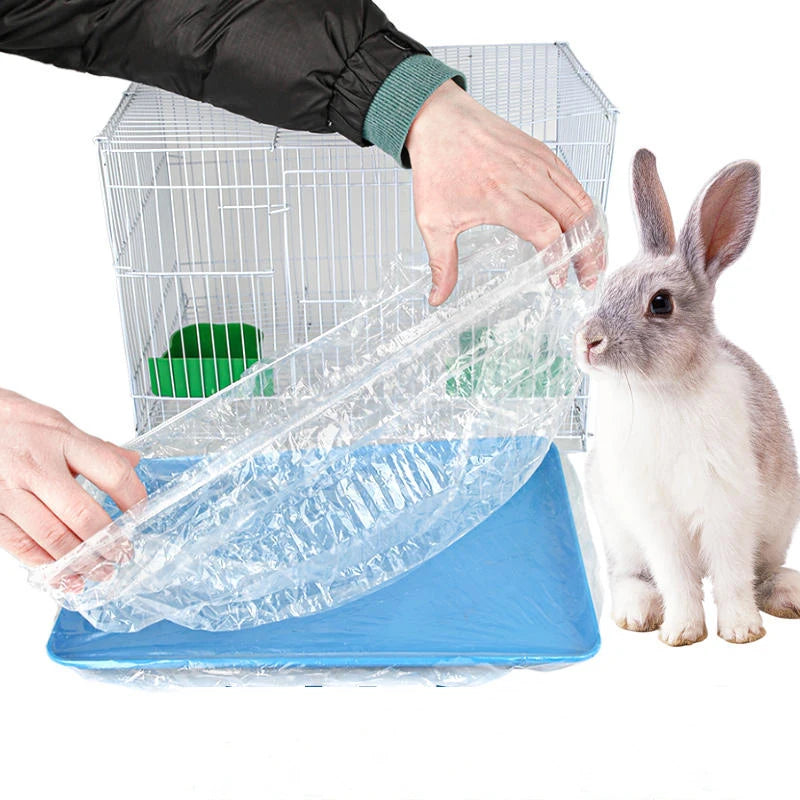 50 pièces 60/80/100/120/150cm Plateau pour animaux de compagnie Films PE jetables Tapis de litière pour lapin Couverture de plateau de cage Film de châssis de cage Couverture de toilettes Grande alèse