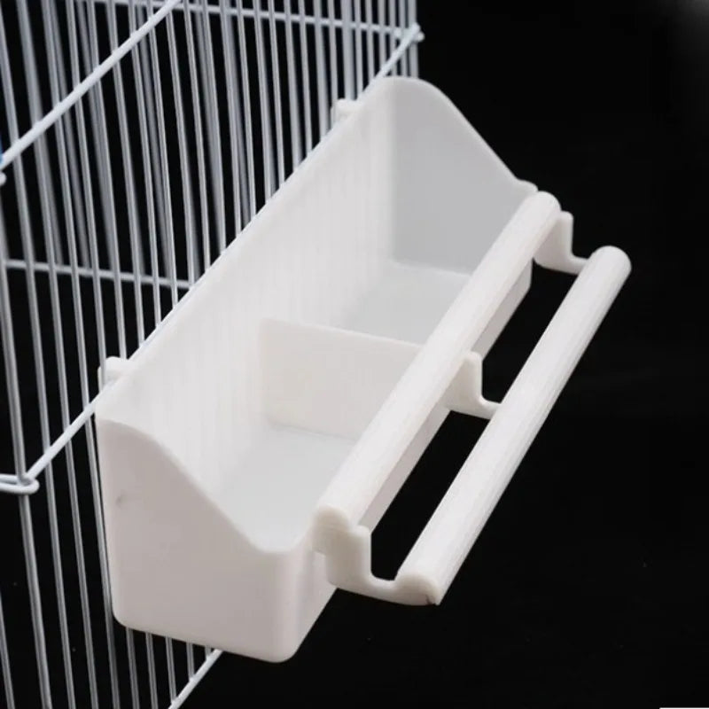 Mangeoire à oiseaux Perroquet suspendu Bol de nourriture et d'eau Distributeur de nourriture à double grille pour Perroquets Perruches Pigeons