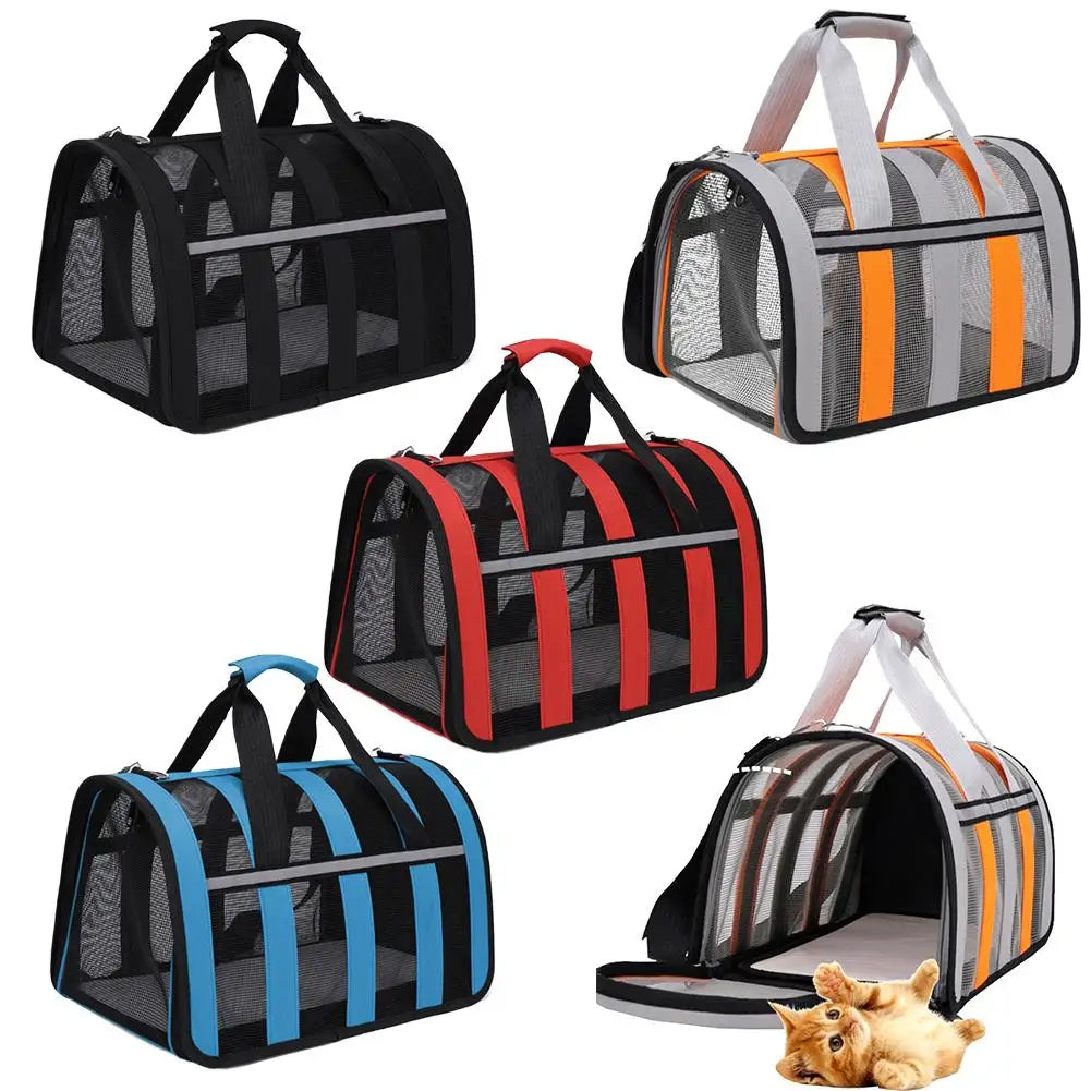 Nouveau Sac de sortie respirant pour Chat et Chien, Sac de transport d'été en bandoulière, Portable, Pliable, pour Chiens de petite et moyenne taille