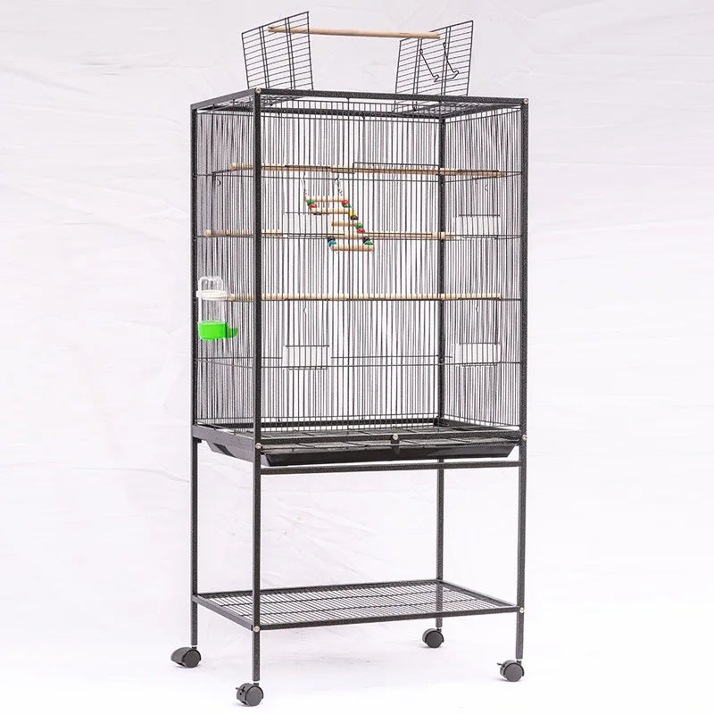 Cage à oiseaux en métal pour la maison, villa pour oiseaux ornementale, cage pour perroquet, cage métallique pour animaux de compagnie