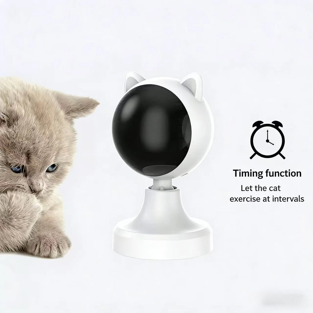 Jouets laser automatiques pour chats, interactifs et intelligents, avec minuterie, jouet LED pour animaux de compagnie, accessoires pour chats d'intérieur, jouet électronique rotatif pour chats.