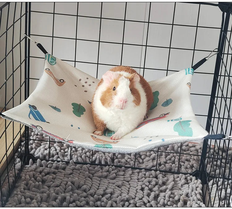 Hamac suspendu rafraîchissant d'été pour hamster – Lit en rotin pour chinchillas, phalangers volants, écureuils, furets, petits animaux de compagnie
