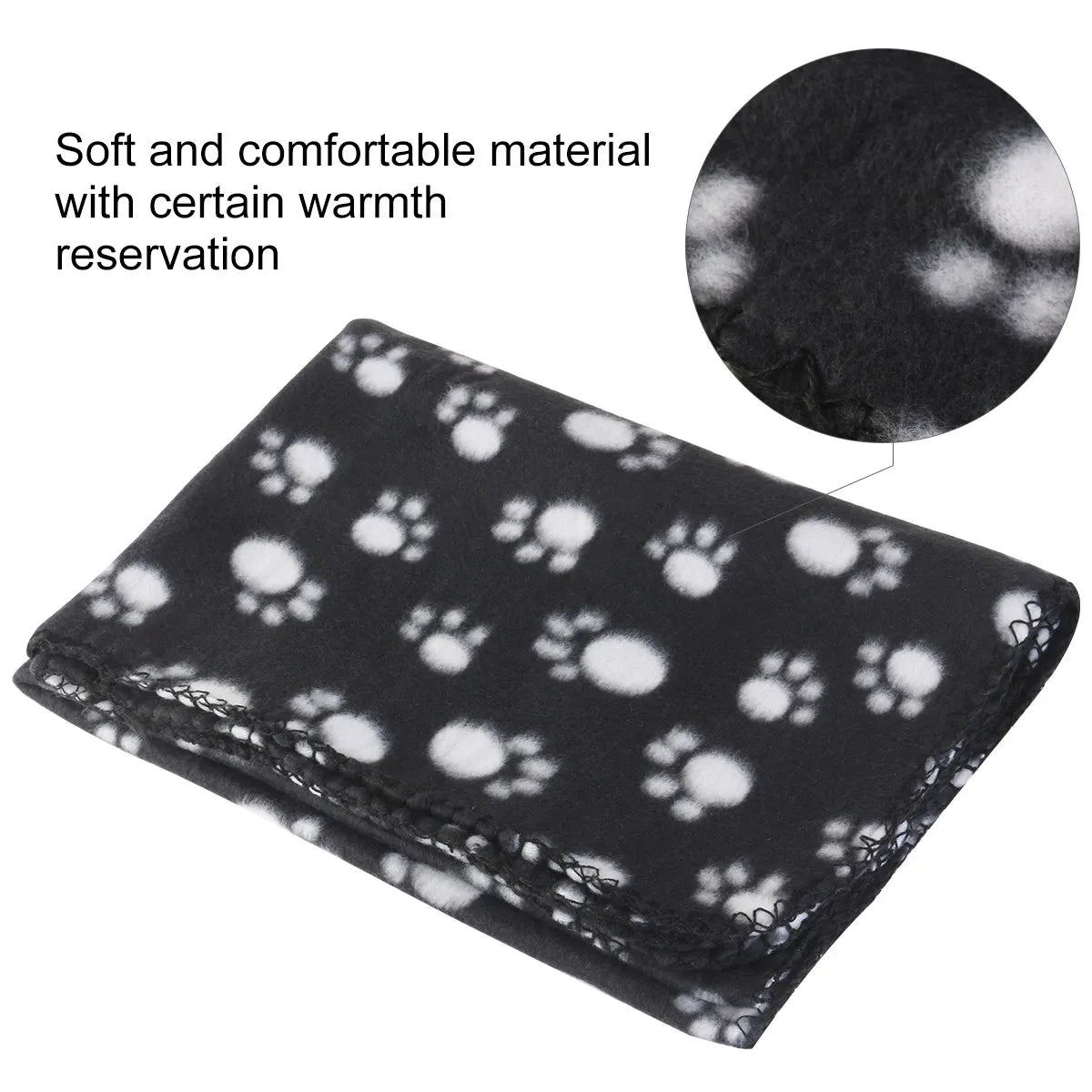 Couverture Chien Chat Animaux 100x70cm Tapis de Sol Chaud et Doux Coussin Housse de Lit pour Animaux Housse de Siège de Voiture Lavable