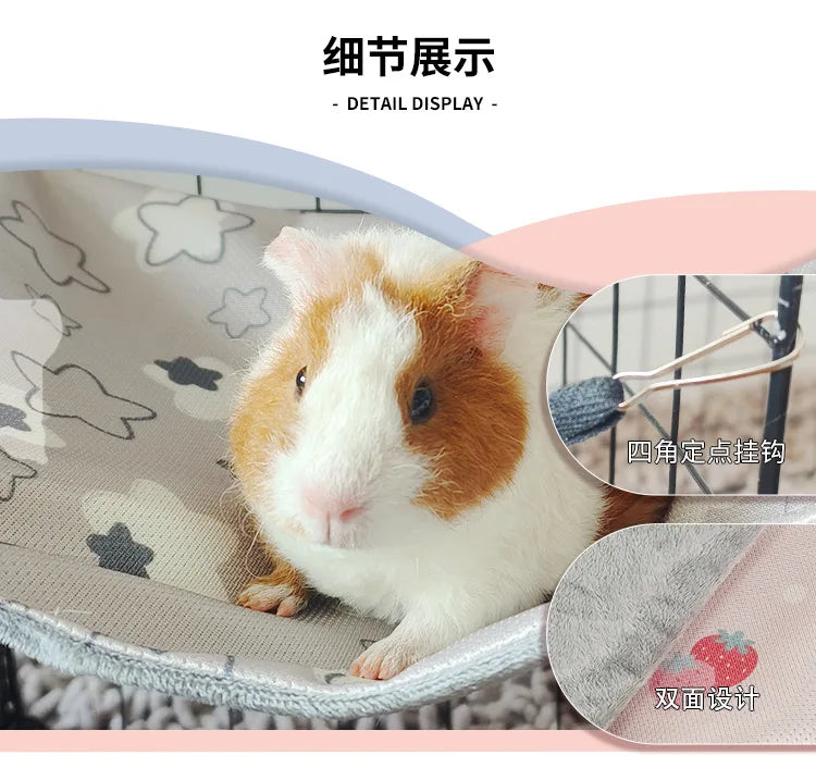 Hamac suspendu rafraîchissant d'été pour hamster – Lit en rotin pour chinchillas, phalangers volants, écureuils, furets, petits animaux de compagnie