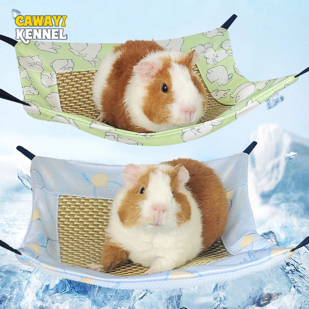 Summer Cooling Hamster Hammock Hanging Beds Rattan Mat for Small Animal Chinchillas Sugar Glider Squirrel Ferret Pets Supplies