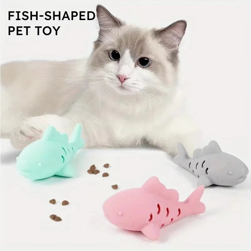1 jouet interactif pour chat et chien en silicone durable et résistant aux morsures, pour cacher la nourriture et nettoyer les dents des petits animaux de compagnie