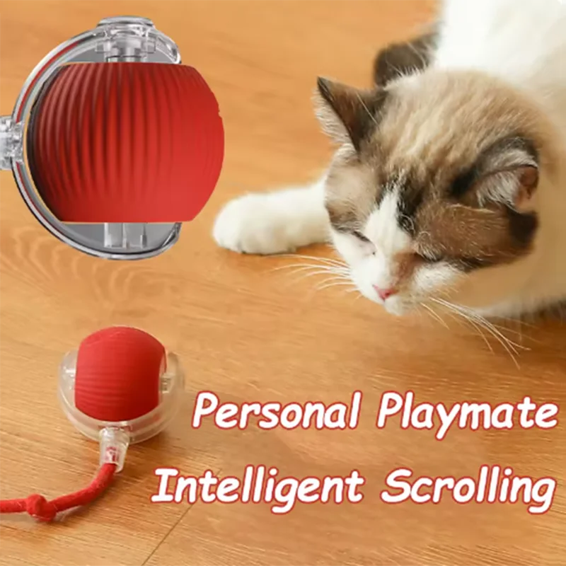 Balle interactive intelligente pour chat, durable, facile à nettoyer, évitement intelligent des obstacles, jouets pour chiens de compagnie