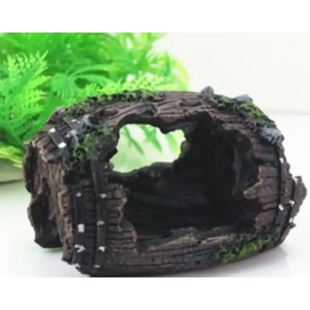Nouvelles Fournitures d'Aquarium Décoration de Paysage d'Aquarium Grotte de Cachette pour Reptiles Simulation Petit Baril de Vin Décoration de Jardinage