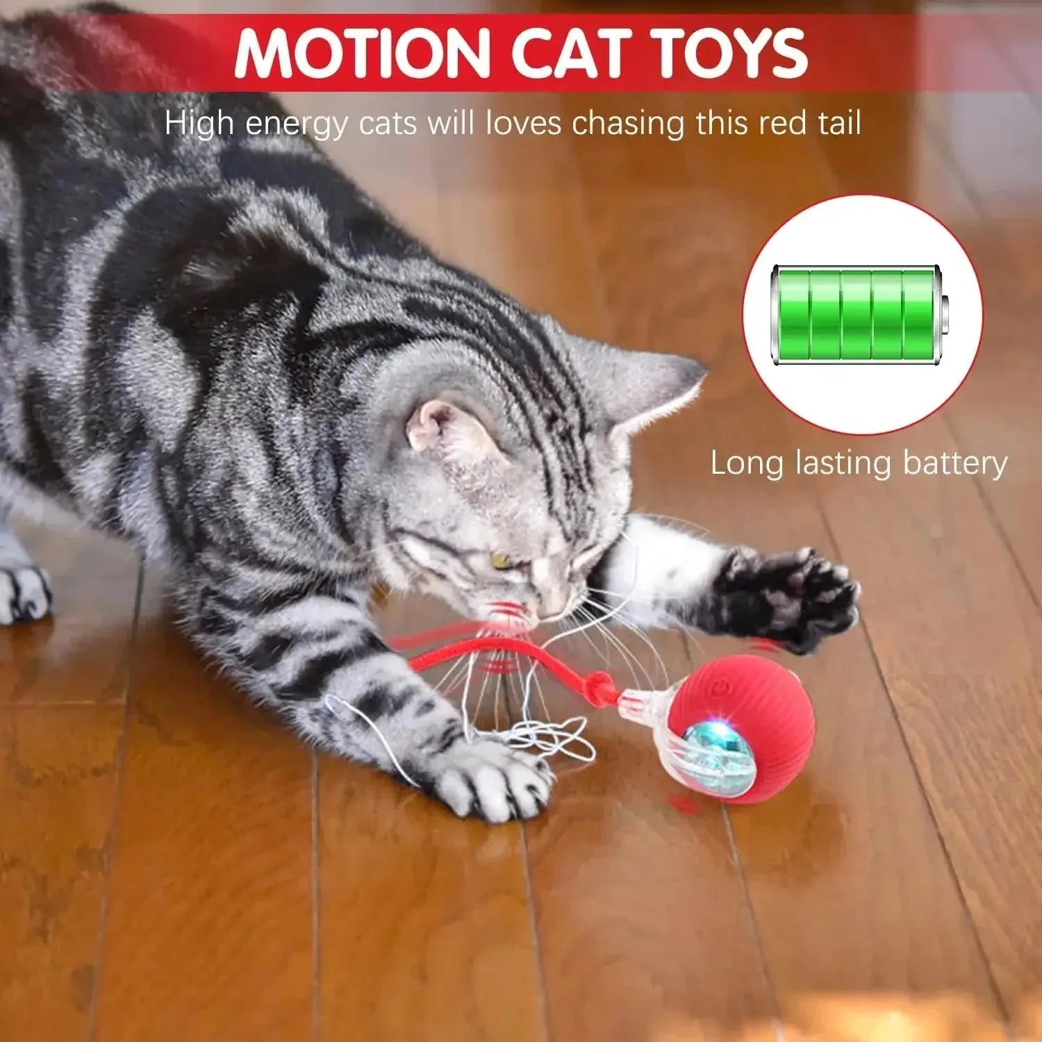 New Cat Interactive Ball Toy,Smart Kitten Interactive ToyAutomatic Rolling Cat Ball Rechargeable ,Intelligent Balls Toy for Cat