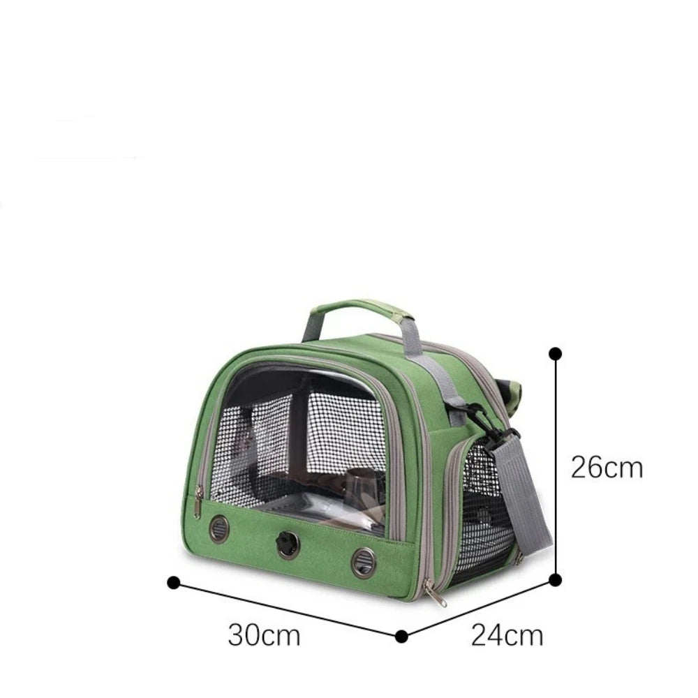 Sac de transport pour oiseaux avec perchoir pour perruche, inséparable, perroquet gris africain, calopsitte, caïque, conure, quaker, sac de voyage pour animaux de compagnie, idéal pour la randonnée