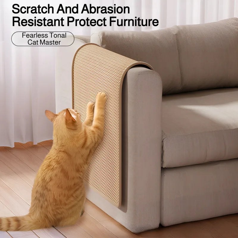 Tapis à griffer en sisal durables pour chats, tapis muraux pour chats, tapis à griffer pour canapés, planches à griffer murales autocollantes, jouets et accessoires pour animaux de compagnie