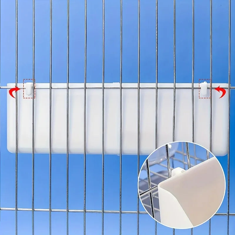 Mangeoire à oiseaux Perroquet suspendu Bol de nourriture et d'eau Distributeur de nourriture à double grille pour Perroquets Perruches Pigeons