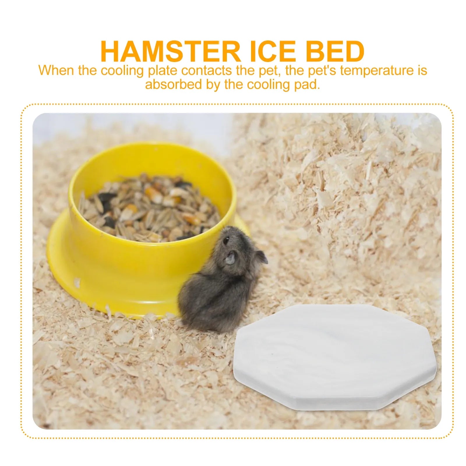 Hamster Cooling Octagonal Ceramic Board Pet Summer Sleeping Mat Small Animals Cold Plate Cooling Pad Heat Dissipation Pet Supply