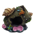 Nouvelles Fournitures d'Aquarium Décoration de Paysage d'Aquarium Grotte de Cachette pour Reptiles Simulation Petit Baril de Vin Décoration de Jardinage