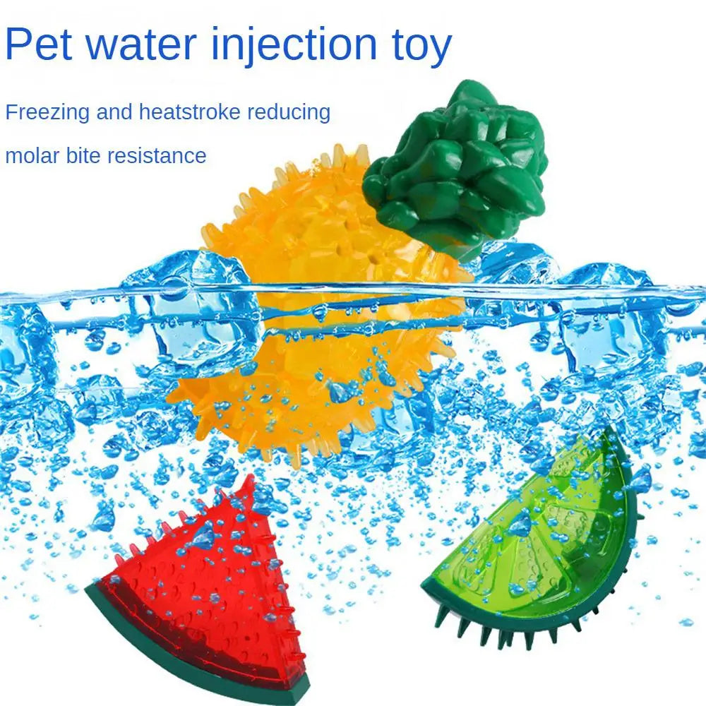 Jouet de mastication réfrigérant pour animaux de compagnie – Jouet réutilisable pour chien et chat, dentition, été, pastèque, ananas, citron, durable, glace, fruits congelés en forme de jouets