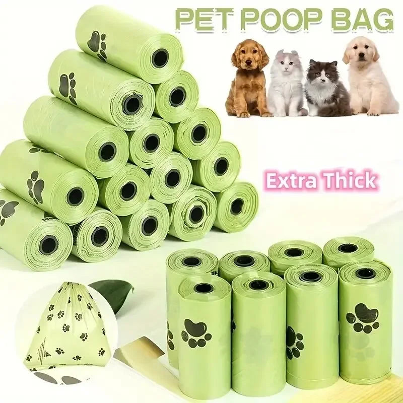 2/40Roll Thick Dog Poop Bags Leak Proof Pet Waste Bag For Dog Outdoor Walking Clean Refill Garbage Bag Pet Supplies