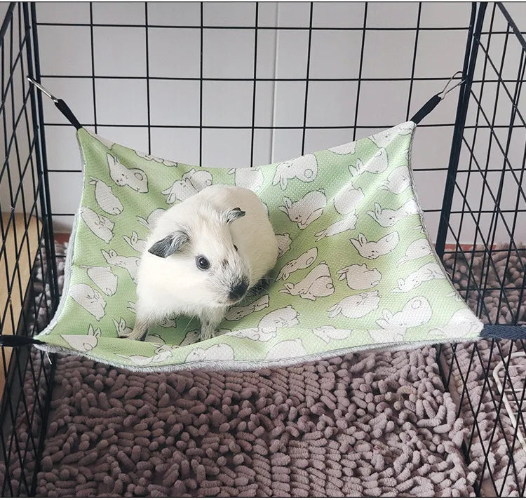 Hamac suspendu rafraîchissant d'été pour hamster – Lit en rotin pour chinchillas, phalangers volants, écureuils, furets, petits animaux de compagnie