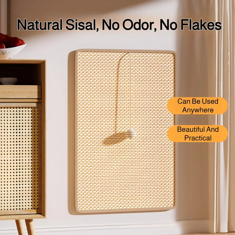 Tapis à griffer en sisal durables pour chats, tapis muraux pour chats, tapis à griffer pour canapés, planches à griffer murales autocollantes, jouets et accessoires pour animaux de compagnie